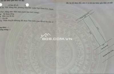 Bán lô đất biển đường PHAN TÒNG - trục thông Trường Sa